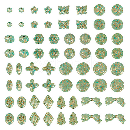 92Pcs Opaque Acrylic Beads OACR-TA0003-77-1