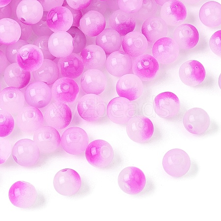 400Pcs Baking Paint Transparent Glass Beads DGLA-YW0001-61F-1