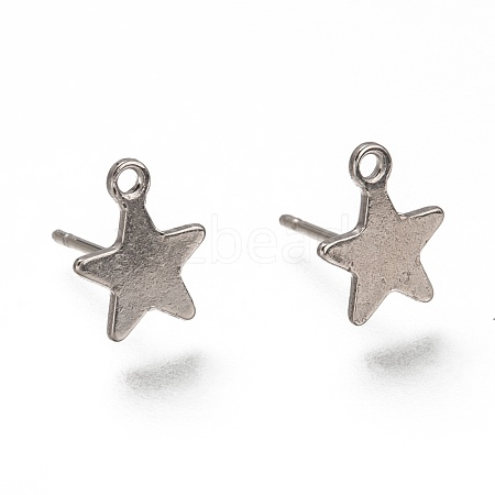 Non-Tarnish 304 Stainless Steel Stud Earring Findings STAS-H130-19P-1