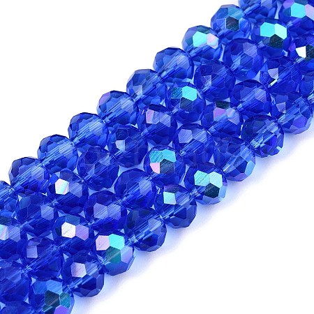 Electroplate Glass Beads Strands EGLA-A044-T6mm-L31-1