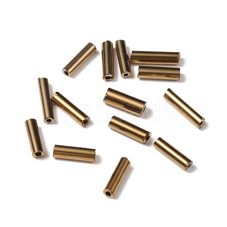 Glass Round Bugle Beads GLAA-WH0031-50A-1