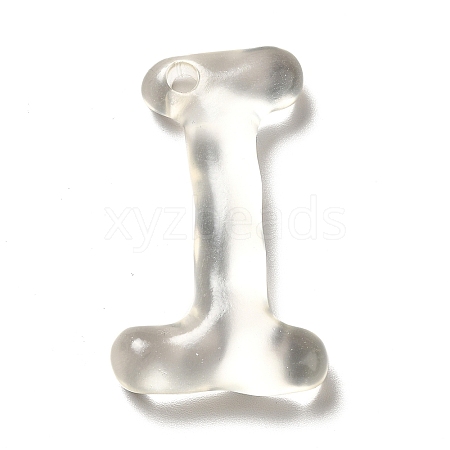 Transparent Resin Alphabet Pendants LS-RESI-C028-02I-1