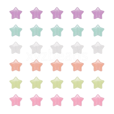 200Pcs Luminous Acrylic Beads TACR-YW0001-24-1