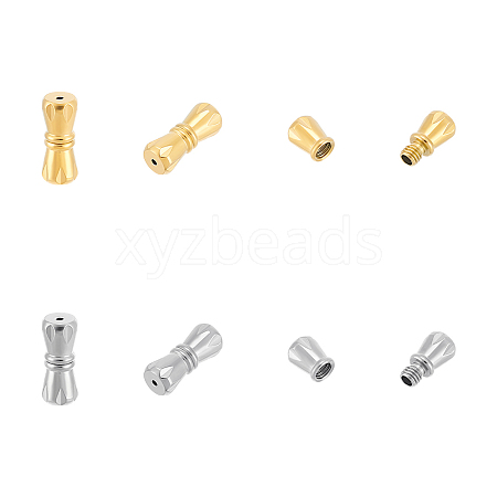 4Pcs 2 Colors 304 Stainless Steel Screw Clasps STAS-UN0061-27-1