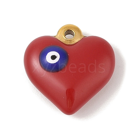 304 Stainless Steel Enamel Pendants LS-STAS-M071-02G-1