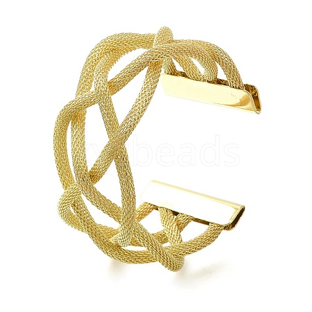 Hollow Alloy Braided Bangles BJEW-L697-001G-1