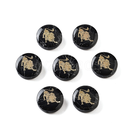 Dyed Black Synthetic Turquoise Beads G-F775-B11-1