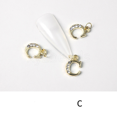 Alloy Rhinestone Cabochons MRMJ-T056-93G-C-1