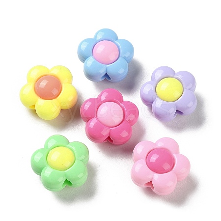 Two Tone Opaque Acrylic Beads SACR-I005-08D-1