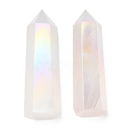 Point Tower Electroplate Natural Rose Quartz Home Display Decoration PW23030680855-1