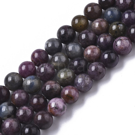 Natural Red Corundum/Ruby and Sapphire Beads Strands G-R465-26B-1
