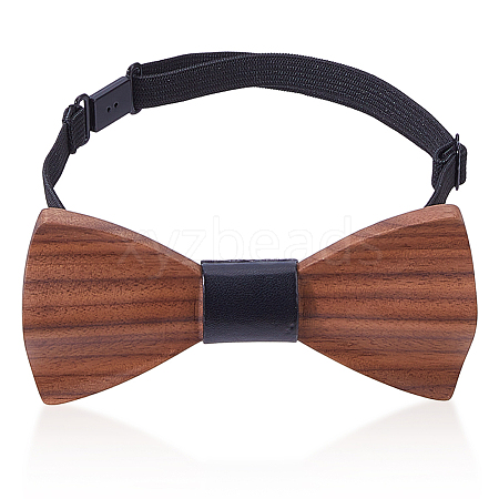 Adjustable Wood Bow Ties for Bridegroom AJEW-WH0455-340-1