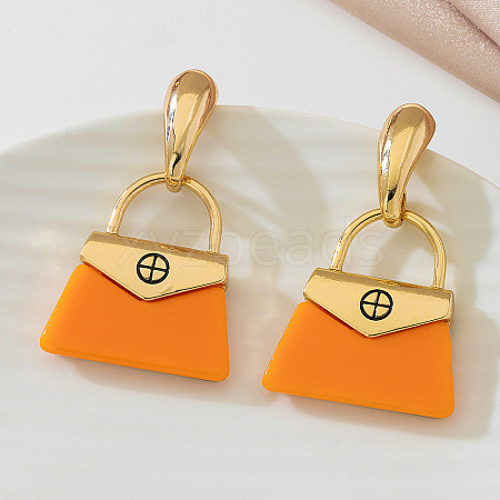 Alloy & Acrylic Stud Dangle Earrings FS-WGB9194-11-1