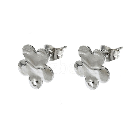 304 Stainless Steel Stud Earring Findings STAS-L024-003P-03-1