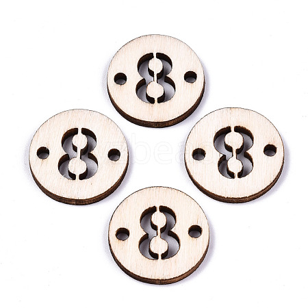 Unfinished Natural Poplar Wood Links Connectors WOOD-S045-138A-8-1