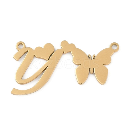 304 Stainless Steel Pendants STAS-L279-002G-Y-1