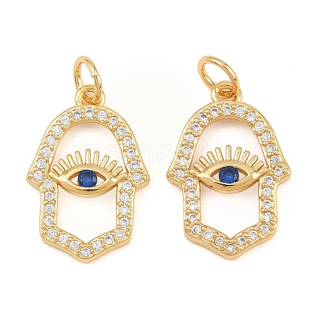 Brass Micro Pave Cubic Zirconia Pendants CU-CBAB719-04G-G-1