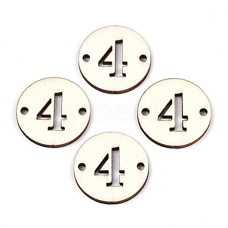 Unfinished Natural Poplar Wood Links Connectors WOOD-S045-138B-4-1