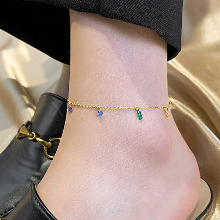 316L Surgical Stainless Steel Charm Anklets for Women FS-WG47470-22-1