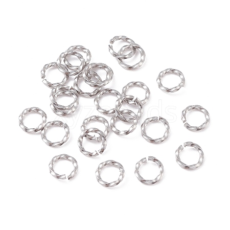 Tarnish Resistant 304 Stainless Steel Open Jump Rings X-STAS-F191-12P-A-1