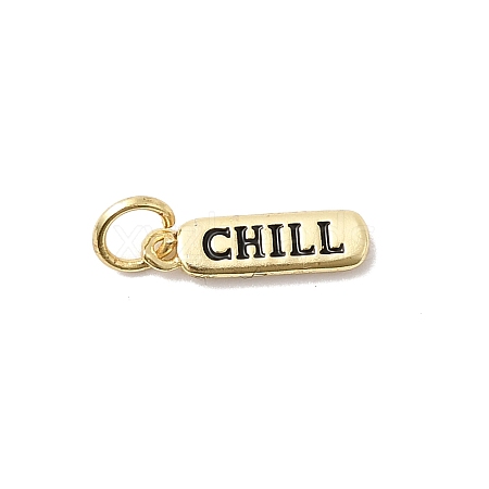 Brass Enamel Charms KK-P338-01G-D01-1