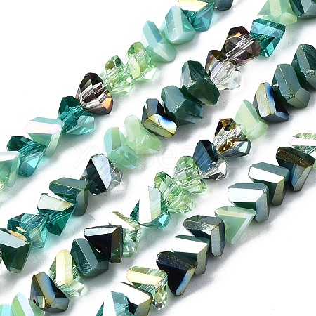 Electroplate Glass Beads Strands EGLA-N002-06G-1