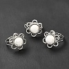 Natural Howlite Adjustable Rings RJEW-P043-01P-21-1