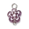 Handmade Millefiori Glass Charms PALLOY-JF04572-02-3