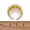 Brass Micro Pave Clear Cubic Zirconia Cuff Rings for Women RJEW-U041-12G-5