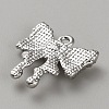 White Series Love Bow Alloy Acrylic Pendant PALLOY-WH0115-01P-11-2