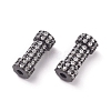 Brass Micro Pave Clear Cubic Zirconia Beads ZIRC-K081-91B-1