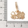 Rack Plating Alloy Crystal Rhinestone European Dangle Charms PALLOY-S189-26G-3