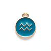 Alloy Enamel Pendants X-ENAM-S124-01B-05J-2