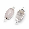 Natural Madagascar Rose Quartz Links connectors G-P396-14S-2