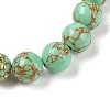 Synthetic Turquoise(Dyed) Round Beaded Stretch Bracelets G-U005-01C-07-2