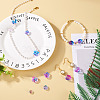 160Pcs 8 Style Transparent Spray Painted Glass Beads GLAA-BY0001-01-7