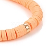 Handmade Polymer Clay Heishi Beads Stretch Bracelets BJEW-JB05306-01-3