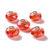 Shell Transparent Copper Buckle Acrylic European Beads OACR-M024-08P-08-1