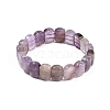 Natural Amethyst Beaded Stretch Bracelets for Women Men BJEW-M049-04D-4