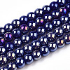 Electroplate Opaque Glass Beads Strands GLAA-T032-P4mm-AB03-1