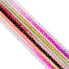  10 Strands 10 Colors Transparent Gradient Color Glass Beads Strands GLAA-TA0001-56-10