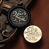 Welcome Wax Seal Brass Stamp Heads AJEW-M038-01K-G-1