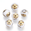 Christmas Opaque Glass Beads LS-EGLA-R113-01C-1