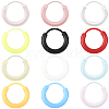 72Pcs 12 Colors Resin Hoop Earrings EJEW-SC0001-88-1
