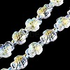 Electroplate Transparent Glass Beads Strands EGLA-N055-04A-11-1