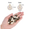 Golden Plated Alloy Enamel Charms ENAM-SZ0001-01-3