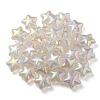 UV Plating Rainbow Iridescent Imitation Jelly Acrylic Beads OACR-C007-07D-3