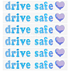 Laser PVC Drive Safe Self Adhesive Car Stickers STIC-WH0013-09B-1