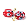 Handmade Evil Eye Lampwork Pendants LAMP-F030-01G-06-3