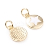 Brass Enamel Charms KK-F814-20G-2